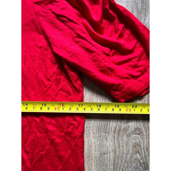 CUSTO BARCELONA Red Floral Neck T Shirt Tee Top Women's Size Small - Picture 9 of 9